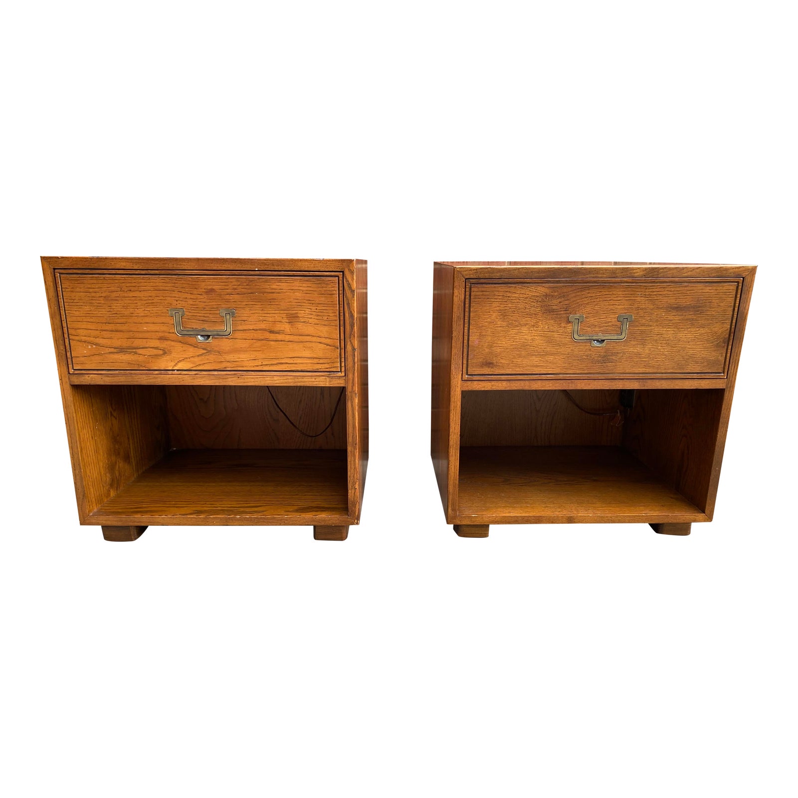 Vintage Henredon Artefacts Campaign Nightstands a Pair Chairish
