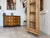 Wood Corner Display Cabinet in Natural Wood and Softwood For Sale - Image 7 of 11