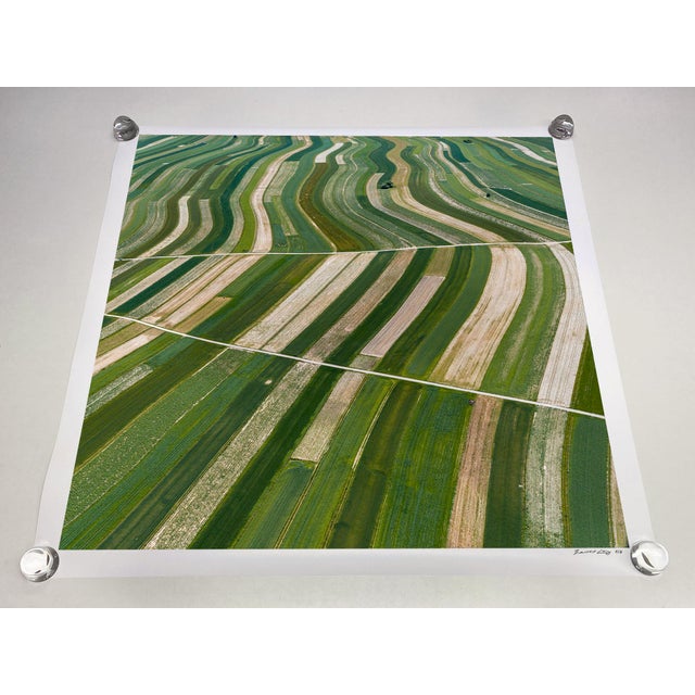 Edition Aerial Views Bernhard Lang Image: "Stripes_of_Suloszowa_007" Size C: 31,5 x 31,5 inches, 80 x 80 cm No 1 of 7,...