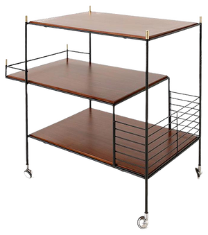 Italian Rosewood Bar Cart, 1960s
