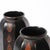 Black Pair of Art Deco Ceramic Vases W/ Geometric Motifs Signed Faincerie St Ghislain For Sale - Image 8 of 14
