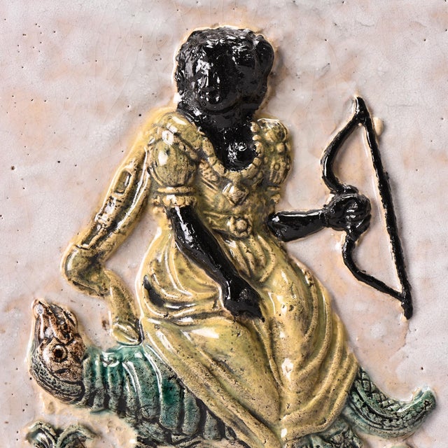Ceramic Plaque by Paul Pouchol, Vallauris, 1950s For Sale - Image 4 of 8
