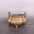 Vintage Solid Brass Incense Burner, Yuanbao Ears & Tripod Feet, Melon Shaped Chinoiserie Censer for Altar and Table Decor For Sale - Image 4 of 9