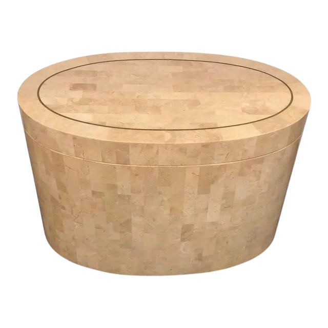 Mid-Century Modern Expandable Tessellated End Table in the Style Enrique Garcel For Sale