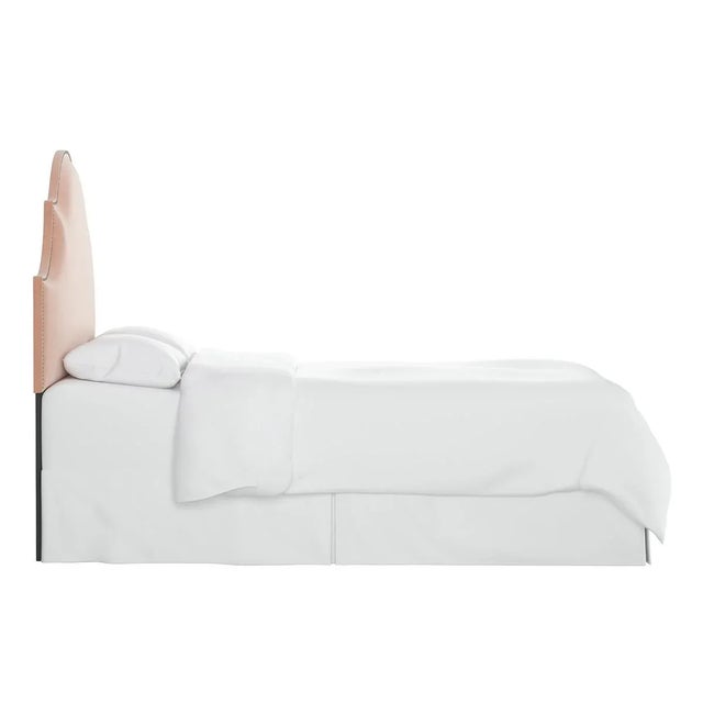 Contemporary Halsted Headboard in Pink Champagne Luxe Velvet, California King For Sale - Image 3 of 7