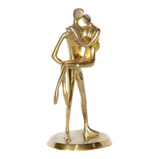 Almanzor "Noche De Bodas" Gilt Bronze Figural Sculpture For Sale