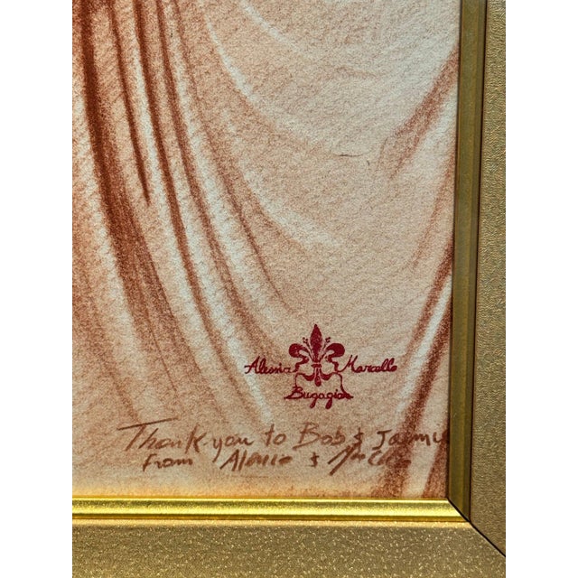 Italian The Twins (Bugagiar) Original Signed Drawing – "Danzatrice" Study for the Three Graces For Sale - Image 3 of 15