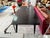 Wood Black Lacquered Wood Dining Table with Conical Legs and Chrome Details, 1960s For Sale - Image 7 of 9