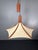 Teak and Linen Umbrella Pendant Lamp attributed to Domus, 1970s For Sale - Image 10 of 15