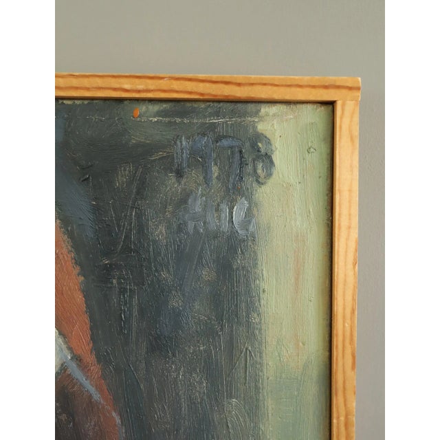 1978 Modernist 'Maris' Vintage Original Figurative Portrait Oil Painting, Framed For Sale - Image 6 of 11