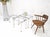 Mid-Century Modern Set of 3 Chrome & Brass Glass Tops End Nesting Side Lamp Tables MINT For Sale - Image 3 of 15