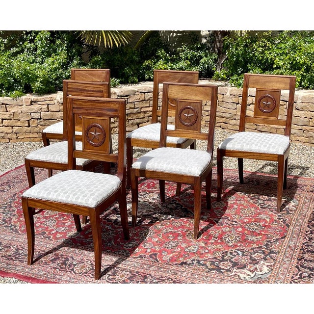 19th Century Directoire Style Mahogany Chairs, Set of 6 For Sale - Image 6 of 10