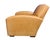 Caramel Tan Leather Club Armchair With Curving Arms For Sale - Image 4 of 4