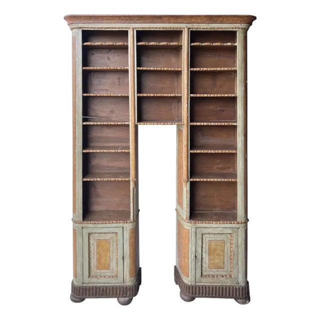 Early 18th Century Italian or Gustavian Paint Decorated Bookcase For Sale