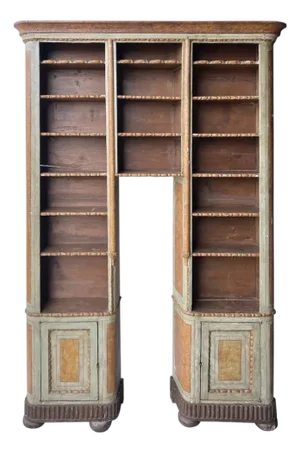 Early 18th Century Italian or Gustavian Paint Decorated Bookcase