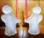Set of Frosted Glass Angel Candle Stick Holders (2) Hand Crafted by Smith Size: Height: 5 ¼” Base: 2 ¼” Diameter Candle...
