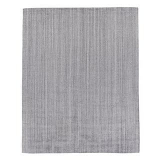 Hamm Hand loom Wool/Viscose Charcoal Rug-10'x14" For Sale