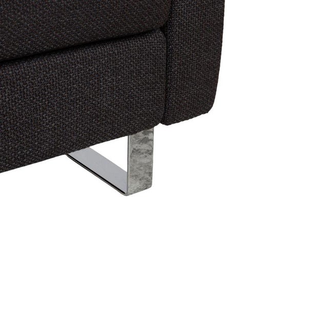 Conseta Fabric Chrome Three-Seater Anthracite Sofa from COR, Set of 2 For Sale - Image 4 of 13