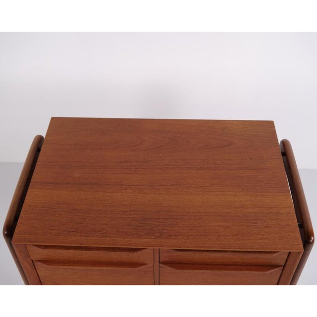 Small Teak Freestanding Sewing Chest attributed to Arne Vodder, 1950s For Sale - Image 3 of 10