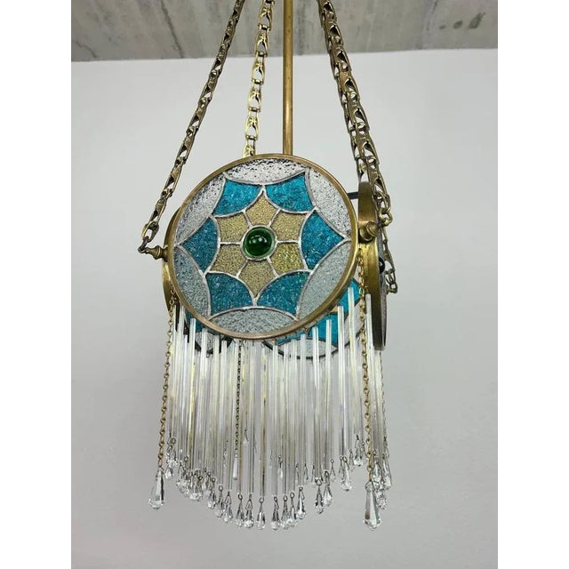 Jugendstil Hanging Lamp, 1890s For Sale - Image 6 of 11