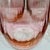 Glass Pink Waterfall 24k Gold Stemless Wine Glasses by Anthropologie – Set of 7 Czech Hand Painted Crystalline For Sale - Image 7 of 9