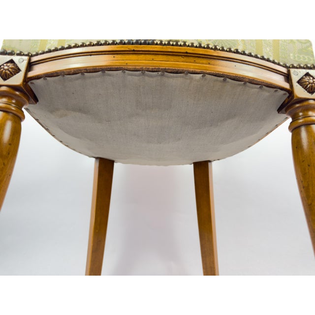 19th Century Louis XVI Directoire Style Walnut Chair With Silk Upholstery For Sale - Image 14 of 14