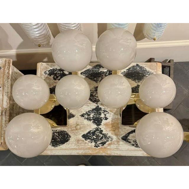Gray Pair of Murano Grey Ball Cloud Sconces For Sale - Image 8 of 8