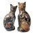 1960s Pair of Tonala Cat Figurines For Sale