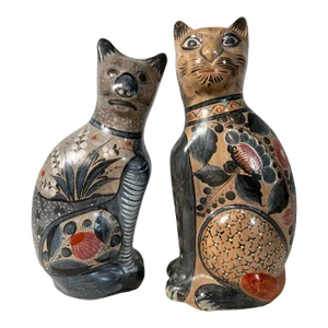 1960s Pair of Tonala Cat Figurines