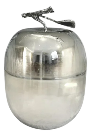 Vintage Silver-Plated Apple Barware Ice Bucket, Circa 1970