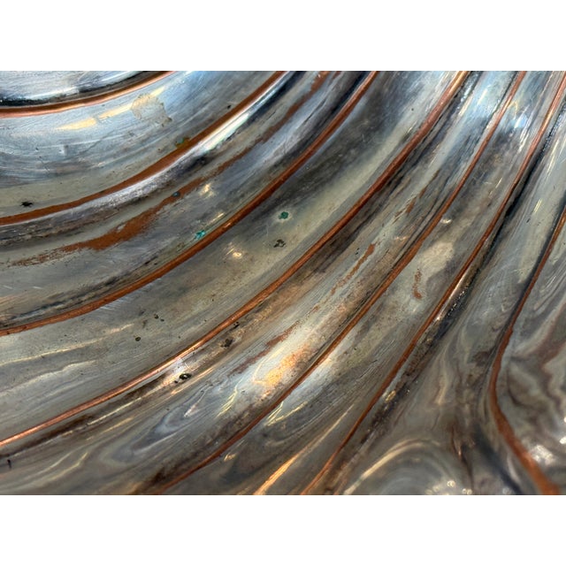 Late 19th Century Antique English Silver Plate Shell Form Compote / Serving Dish on Paw Feet For Sale - Image 5 of 12