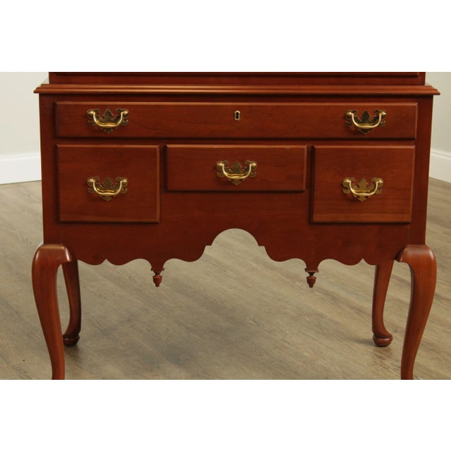Brown Suters Hand Crafted Solid Cherry Queen Anne Highboy Chest For Sale - Image 8 of 13
