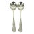 1980s Newbridge Kings Shell Pattern Silverplate Large Serving Spoons- Set of 2 For Sale