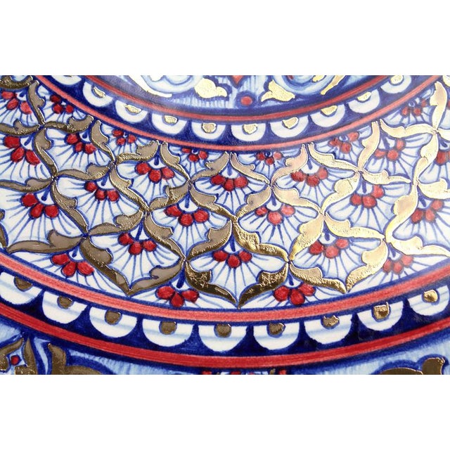 Ceramic Deruta Gold Luster Moorish Gold Plate by Deblona For Sale - Image 7 of 13