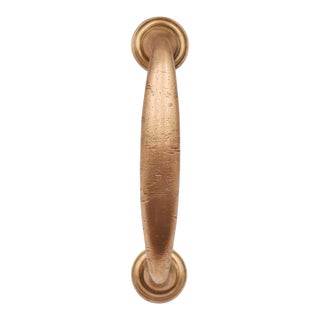 Vintage 7.5 In. Warm Brass Door Pull Handle For Sale