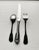 80's Royal Limited Silver Plated Shell Pattern Flatware S/3 1 Dinner Knife 9.25"L 1 Salad Fork 6.75"L 1 Tea Spoon 6"L