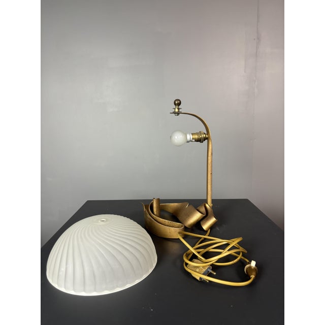 Art Deco Style Handcrafted Wrought Iron Desk Lamp, 1980s For Sale - Image 13 of 18