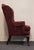 Wood Ethan Allen Red Upholstered Traditional Sussex Wingback Accent Arm Chair 20-7517 For Sale - Image 7 of 12