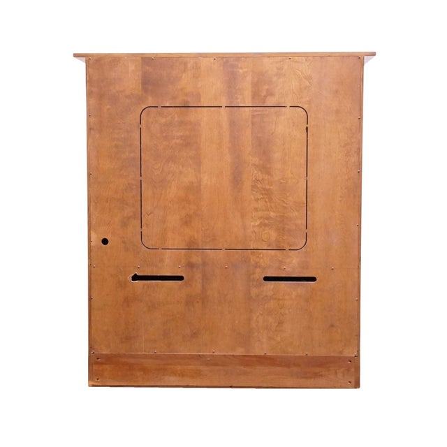 Stickley Furniture Harvey Ellis Solid Cherry Arts & Crafts Mission Style 51" Media Cabinet 89-1146 - #32 Onondaga Finish For Sale - Image 12 of 13
