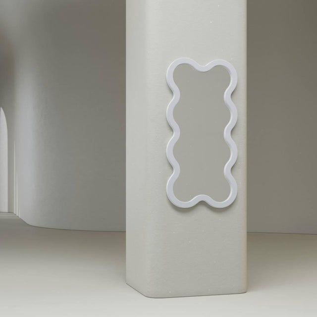 Not Yet Made - Made To Order Modern Yellow Designer Mirror With Sculptural Wavy Frame – Hvyli 8 For Sale - Image 5 of 15