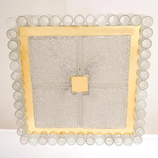 Large Murano Glass Flush Mount by Doria, Germany, 1960s For Sale - Image 4 of 12