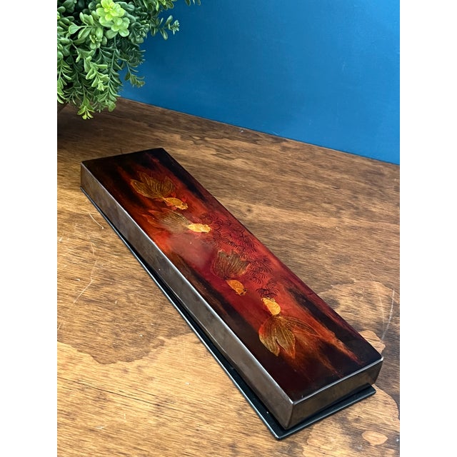 Vintage Japanese Lacquer Desk Organizer For Sale - Image 9 of 18