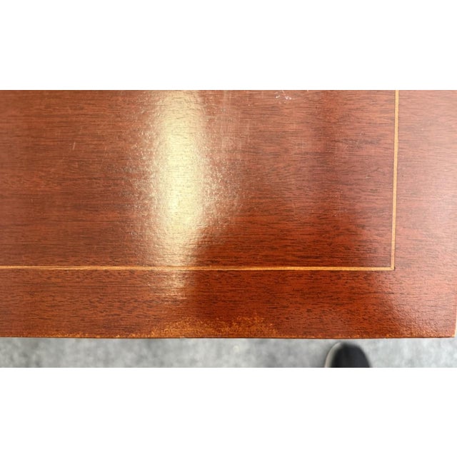 Late 20th Century Set of 3 Inlaid Mahogany Nesting Tables For Sale - Image 18 of 18