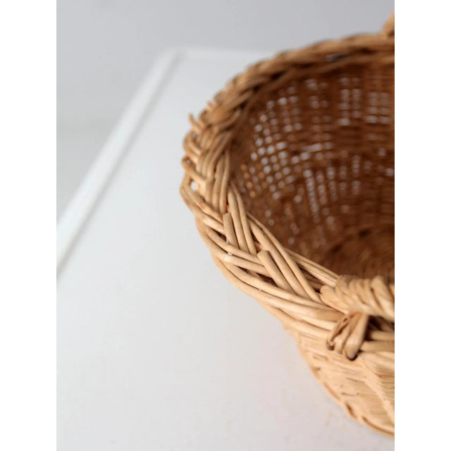 Vintage Wicker Basket For Sale - Image 9 of 12