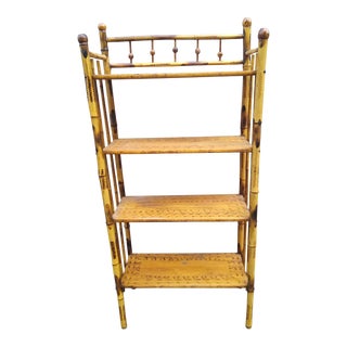 English Bamboo Shelf With All Original Stick and Balls For Sale