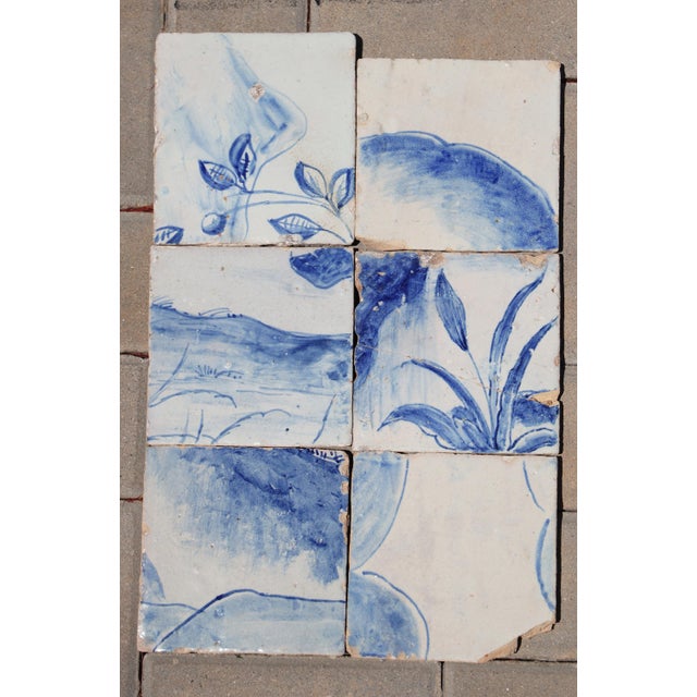 Circa: 18th Century. Country: Portugal. Material: Earthenware, Tin-glazed pottery. Item condition: One tile restored. Some...