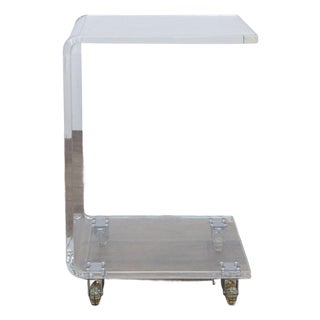 Cb2 Clear Peekaboo Acrylic C Table For Sale