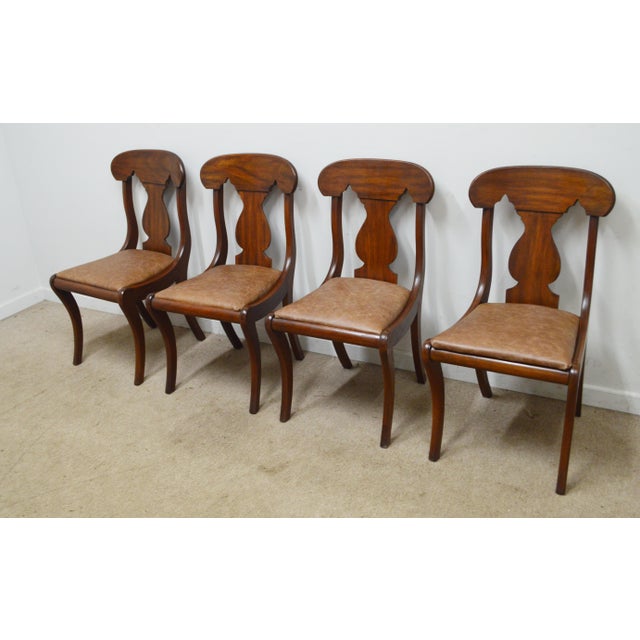 Traditional Henkel Harris Side Dining Chairs Set of 4 For Sale - Image 3 of 10