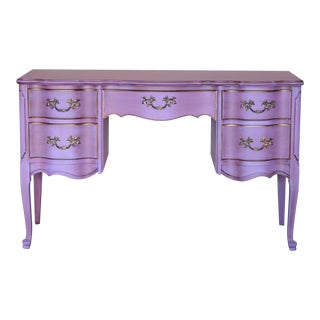 Vintage French Style Lavender Writing Desk For Sale