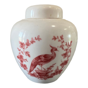 Miniature Spode Ginger Jar Red Transferware